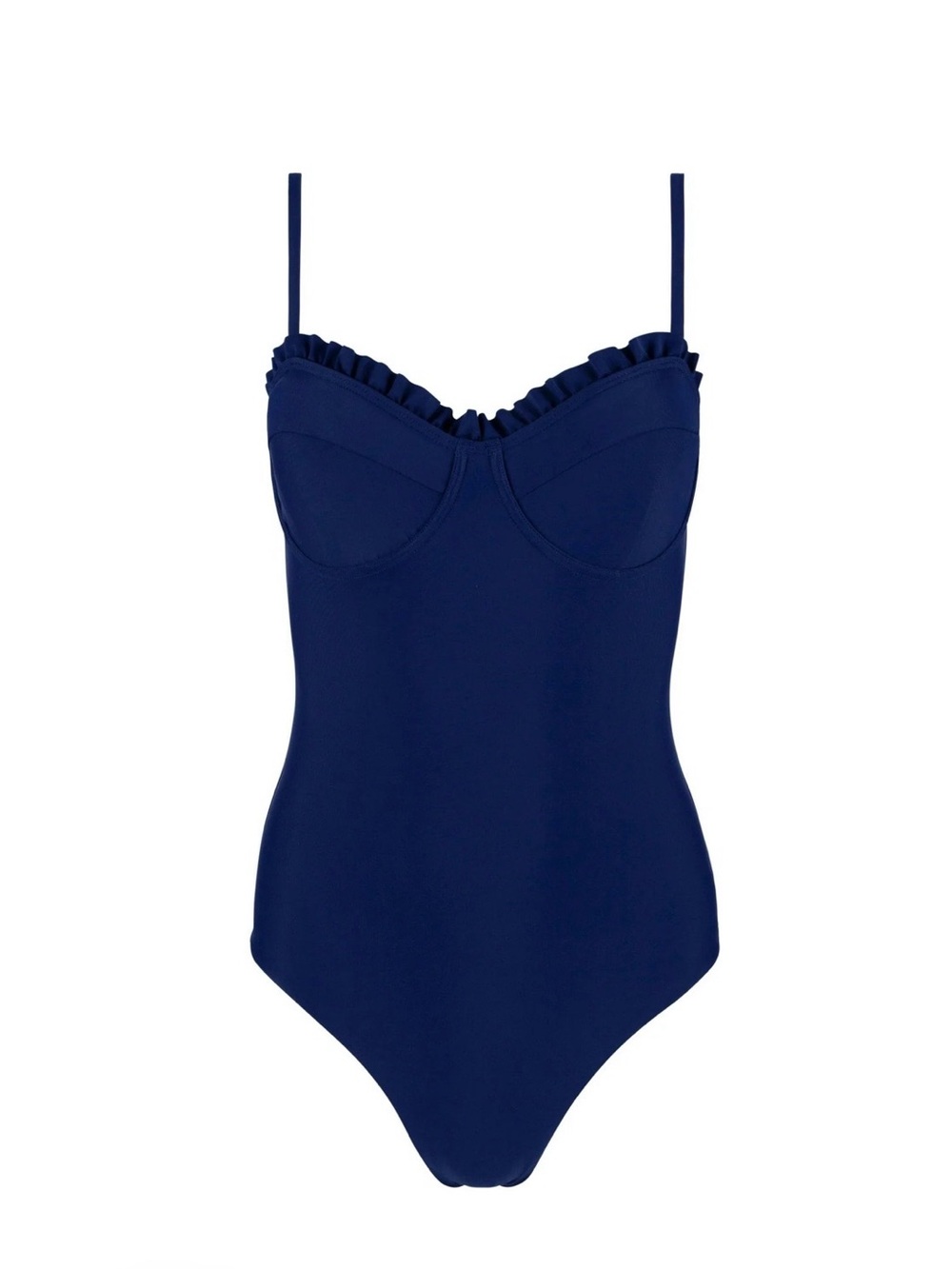 NWT Minnow Navy Ruffle Edge One-Piece Swimsuit - Sz M